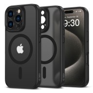 Кейс с MagSafe и защита на камерата за iPhone 16 Pro от Tech-Protect MagCam - Matte Black