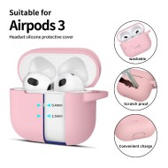 Силиконов калъф за слушалки Apple AirPods 3 от Tech-Protect Silicone Hook - Dusty Pink