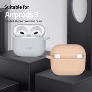 Силиконов калъф за слушалки Apple AirPods 3 от Tech-Protect Silicone Hook - Dusty Pink