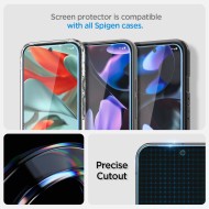 2 стъклени протектора за дисплей на Google Pixel 9 / 9 Pro от Spigen Glas.TR "Ez Fit" - Прозрачни