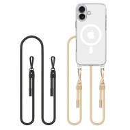 Кейс с ремък и MagSafe за iPhone 16 от Tech-Protect FlexAir Chain - Прозрачен