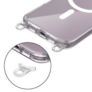 Кейс с ремък и MagSafe за iPhone 16 от Tech-Protect FlexAir Chain - Прозрачен