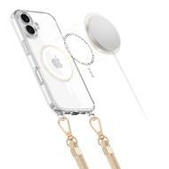 Кейс с ремък и MagSafe за iPhone 16 от Tech-Protect FlexAir Chain - Прозрачен