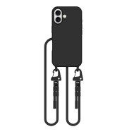 Кейс с ремък и MagSafe за iPhone 16 от Tech-Protect Magnecklace - Черен