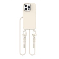 Кейс с ремък и MagSafe за iPhone 16 Pro от Tech-Protect Magnecklace - Latte