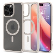 Удароустойчив кейс с MagSafe пръстен за iPhone 16 Pro Max от Spigen Ultra Hybrid Mag - Frost Natural Titanium