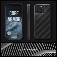 Удароустойчив кейс за iPhone 16 Pro Max от Spigen Core Armor - Черен мат