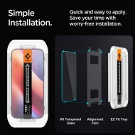 2 броя стъклени протектори за дисплей на iPhone 16 Pro Max от от Spigen Glas.TR "Ez Fit" - Privacy
