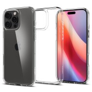 Удароустойчив твърд кейс за iPhone 16 Pro от Spigen Ultra Hybrid - Прозрачен