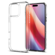Удароустойчив твърд кейс за iPhone 16 Pro от Spigen Ultra Hybrid - Прозрачен
