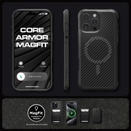Силиконов кейс с MagSafe за iPhone 16 pro от Spigen Core Armor - Matte Black