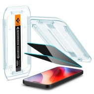 2 броя стъклени протектори за дисплей на iPhone 16 Pro от от Spigen Glas.TR "Ez Fit" - Privacy