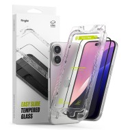 2 х Стъклен протектор за дисплей на iPhone 15 / 16 от Ringke Easy Slide 2-Pack - Черен