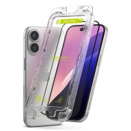 2 х Стъклен протектор за дисплей на iPhone 15 / 16 от Ringke Easy Slide 2-Pack - Черен