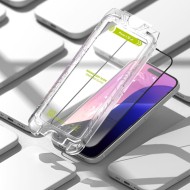 2 х Стъклен протектор за дисплей на iPhone 15 / 16 от Ringke Easy Slide 2-Pack - Черен