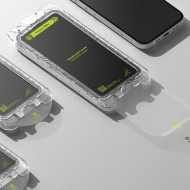2 х Стъклен протектор за дисплей на iPhone 15 / 16 от Ringke Easy Slide 2-Pack - Черен