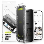 2 х Стъклен протектор със затъмняване на дисплей за iPhone 15 / 16 от Ringke Easy Slide 2-Pack - Privacy