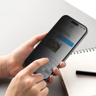 2 х Стъклен протектор със затъмняване на дисплей за iPhone 15 / 16 от Ringke Easy Slide 2-Pack - Privacy