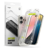 2 х Стъклен протектор за дисплей на iPhone 16 Pro от Ringke Easy Slide 2-Pack - Черен