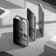 2 х Стъклен протектор със затъмняване на дисплей за iPhone 16 Pro от Ringke Easy Slide 2-Pack - Privacy