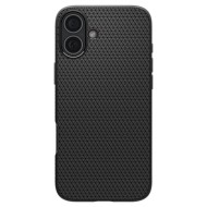 Силиконов кейс за iPhone 16 от Spigen Liquid Air - Черен мат