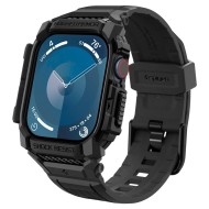 Удароустойчив кейс с каишка за Apple Watch 10 / 11 (42mm) от Spigen Rugged Armor Pro - Черен мат