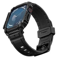 Удароустойчив кейс с каишка за Apple Watch 10 / 11 (42mm) от Spigen Rugged Armor Pro - Черен мат