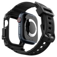 Удароустойчив кейс с каишка за Apple Watch 10 / 11 (42mm) от Spigen Rugged Armor Pro - Черен мат
