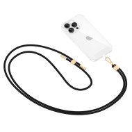 Универсален ремък 85 см за смартфон от Tech-Protect C2S Rope Crossbody Strap Black / Gold
