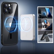Силиконов кейс с MagSafe за iPhone 16 Pro от ESR Classic Hybrid Halolock - Clear / Black