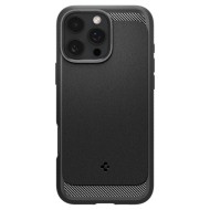 Удароустойчив кейс с MagSafe за iPhone 16 Pro от Spigen Rugged Armor Mag - Черен мат