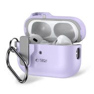 Твърд калъф с карабинер за слушалки Apple AirPods Pro 1 / 2 от Tech-Protect Slim Hook - Lavender
