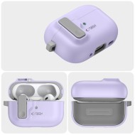 Твърд калъф с карабинер за слушалки Apple AirPods Pro 1 / 2 от Tech-Protect Slim Hook - Lavender