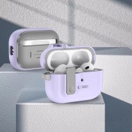 Твърд калъф с карабинер за слушалки Apple AirPods Pro 1 / 2 от Tech-Protect Slim Hook - Lavender