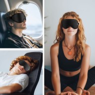 Маска за сън с 3D контур от Tech Protect - Черна