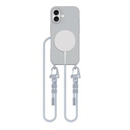 Кейс с ремък и MagSafe за iPhone 16 от Tech-Protect Magnecklace - Crayon Grey
