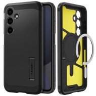 Удароустойчив, твърд кейс с MagSafe за Samsung Galaxy S24 FE от Spigen Tough Armor Mag - Черен