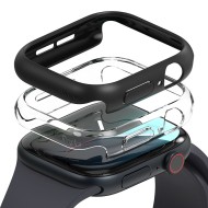 2 бр. тънки калъфи за Apple Watch Ultra 10 (42mm) от Ringke Slim 2-Pack - Прозрачен и Черен мат
