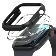 2 бр. тънки калъфи за Apple Watch Ultra 10 (42mm) от Ringke Slim 2-Pack - Прозрачен и Черен мат