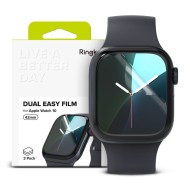 3 броя фолио за дисплей на Apple Watch 10 (42mm) от Ringke Dual Easy - Прозрачен