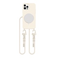Кейс с ремък и MagSafe за iPhone 12 / 12 Pro от Tech-Protect Magnecklace - Cosmic Latte