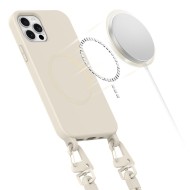 Кейс с ремък и MagSafe за iPhone 12 / 12 Pro от Tech-Protect Magnecklace - Cosmic Latte