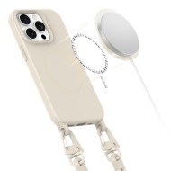 Кейс с ремък и MagSafe за iPhone 14 Pro от Tech-Protect Magnecklace - Cosmic Latte