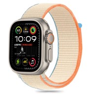 Найлонова каишка за Apple Watch 6/7/8/9/10/SE/Ultra 1-2 (44/45/46/49 mm) от Tech-Protect Nylon - Cream