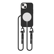 Кейс с ремък и MagSafe за iPhone 13 от Tech-Protect Magnecklace - Черен
