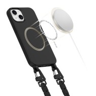 Кейс с ремък и MagSafe за iPhone 13 от Tech-Protect Magnecklace - Черен