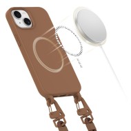 Кейс с ремък и MagSafe за iPhone 13 от Tech-Protect Magnecklace - Chocolate Brown
