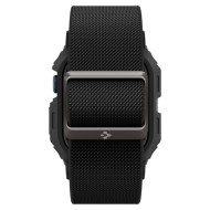 Текстилна каишка и кейс за Apple Watch 10 (46mm) от Spigen Lite Fit Pro - Черен мат