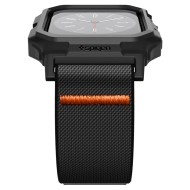 Текстилна каишка и кейс за Apple Watch 10 (46mm) от Spigen Lite Fit Pro - Черен мат