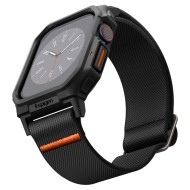 Текстилна каишка и кейс за Apple Watch 10 (46mm) от Spigen Lite Fit Pro - Черен мат